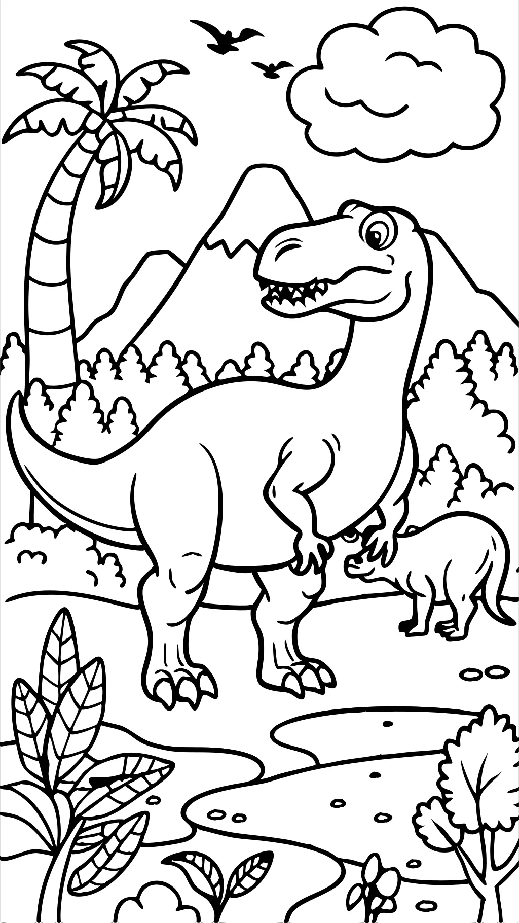 Páginas de color de los dinosaurios